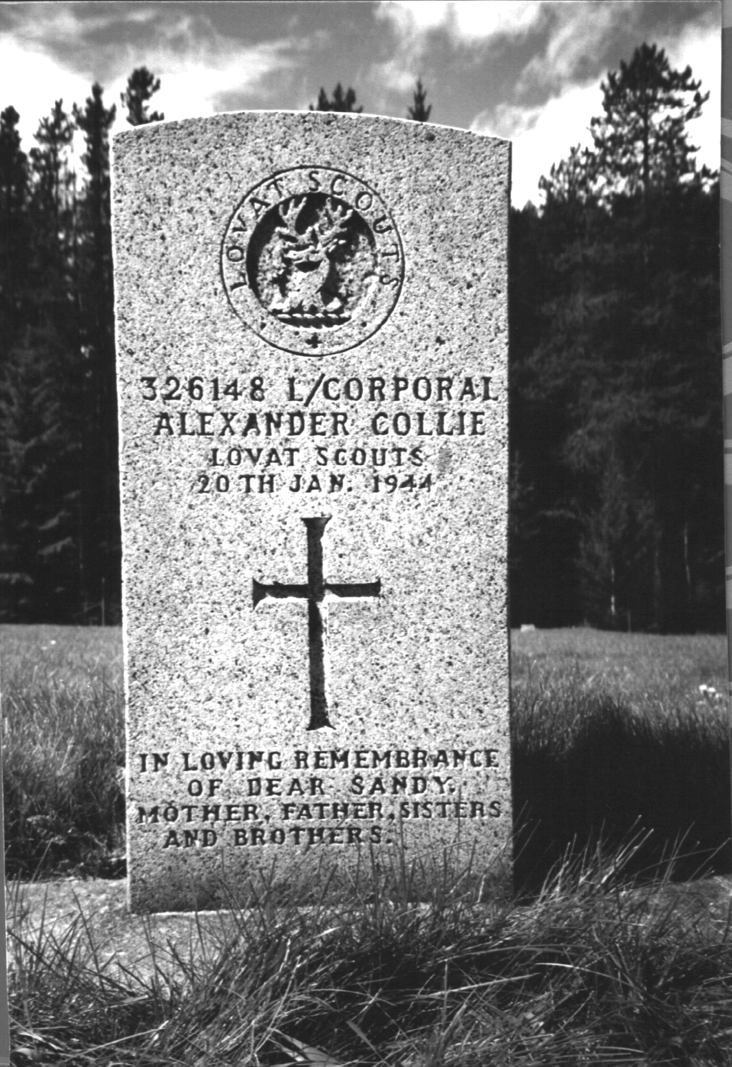 Sandy Collie's Grave in Jasper