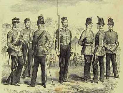 The 100th Foot parade in 