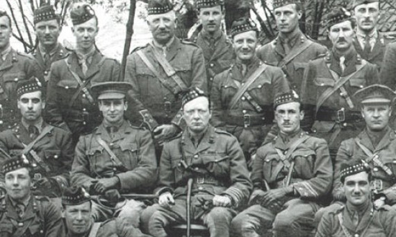 Churchill and the officers of the 6th RSF